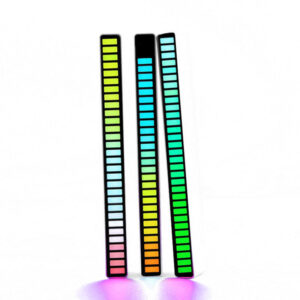 1Pcs 32Colorful Lamp Beads Rhythm Light 5V LED Music Rhythm Sound Control Atmosphere Light Car Atmosphere Light USB Night Light