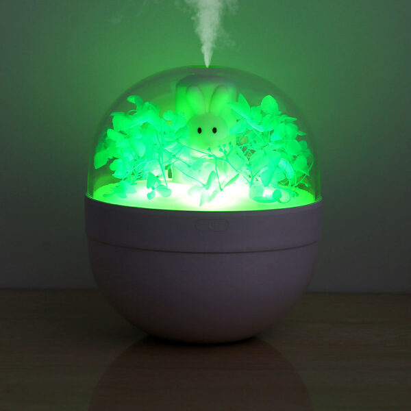 Creative Sweetheart Rabbit DIY Humidifier USB Mini Home Air Purifier Air Mini Cool Mist Preserved Flower Humidifier Preserved Flowers