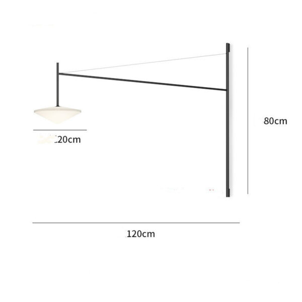 Aisle restaurant creative long pole line strip geometric wall light