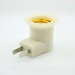 Wall plug-in screw lamp holder with switch