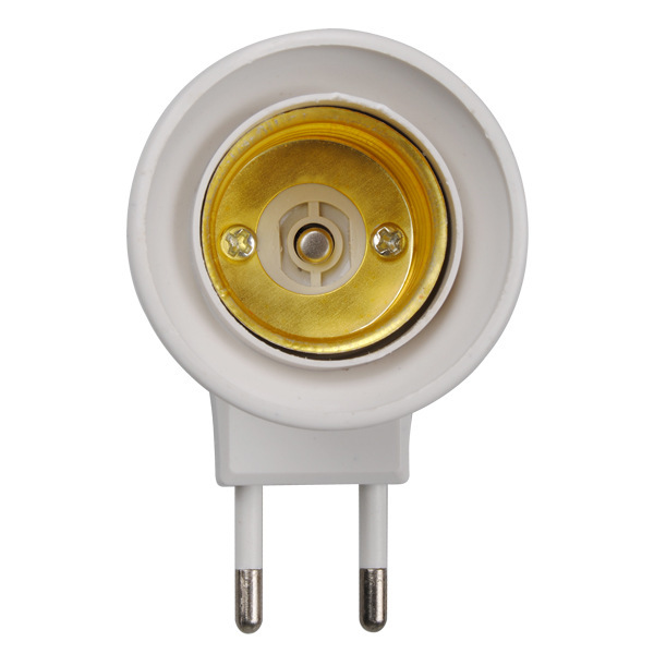 Wall plug-in screw lamp holder with switch