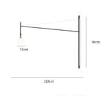 Aisle restaurant creative long pole line strip geometric wall light