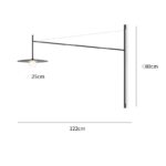 Aisle restaurant creative long pole line strip geometric wall light