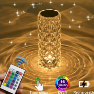 Creative Crystal Diamond Table Lamp Rechargeable Acrylic Bedroom Bedside