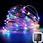 100 200led solar copper wire string light