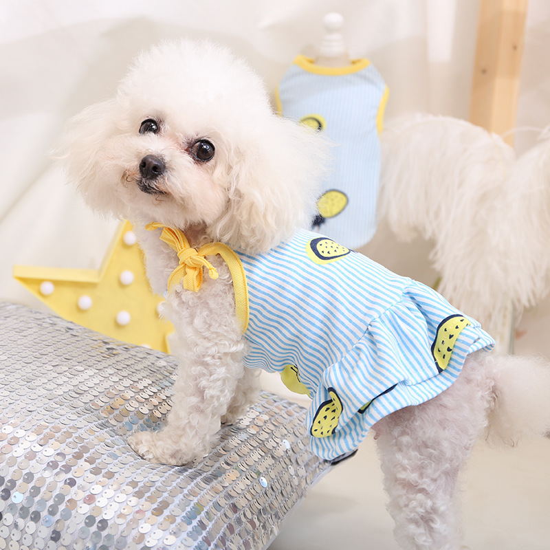 Pet Clothing Thin Breathable Cotton Sling Dress Vest Couple Clothing