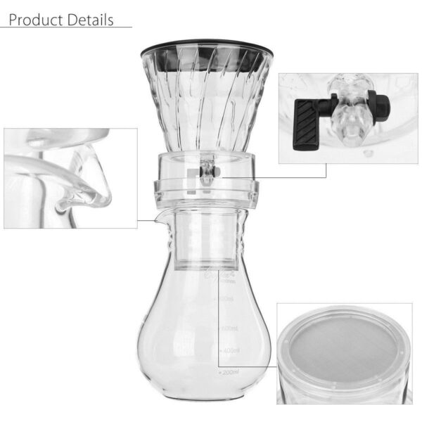 1000mL Glass Cold Iced Drip Brew Home