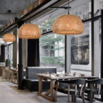 American Garden Bamboo Woven Chandelier Restaurant Southeast Asia Lamps