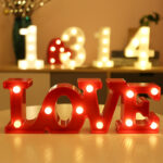 Luminous LED Letter Number Night Light English Alphabet Number Battery Lamp Romantic Wedding Christmas Party Decoration