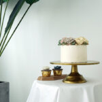 10-inch Cake Tray Wedding Props Dessert Table Golden Cake Stand