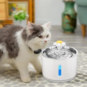 Automatic Pet Cat Water Fountain With LED Lighting USB Dogs Cats Mute Drinker Feeder Bowl Drinking Dispenser