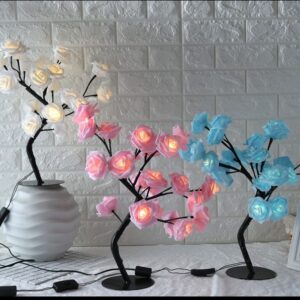 LED Tree Lamp Rose Small Tree Lamp Modeling Lamp Table Lamp