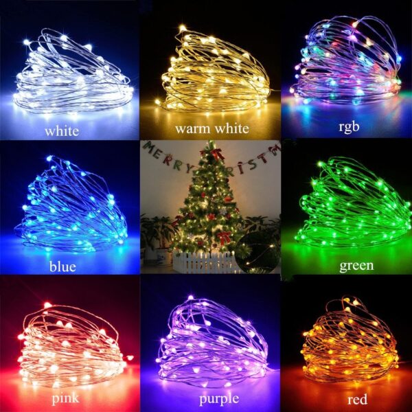 Christmas Light Led Outdoor Battery USB Powered 2m 5m10m String Lights Cooper Wire Garland Wedding Party Decoration Fairy Lights