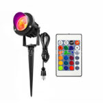 10W Rgb Lawn Lamp Colorful Remote Control Floodlight Outdoor Tree Lamp