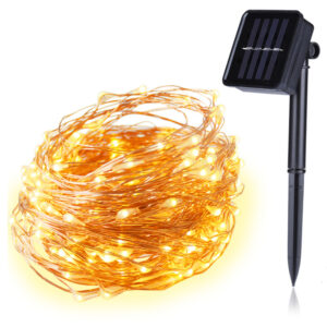 100 200led solar copper wire string light