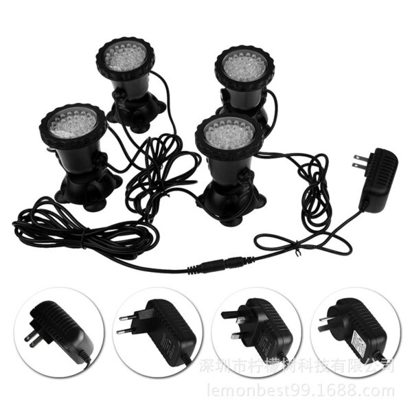 Color LED fish cylinder lamp LED dive lamp mountain lamp pool lamp diving fish tank shooting four