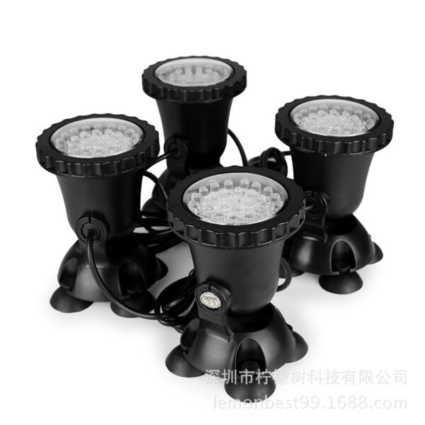 Color LED fish cylinder lamp LED dive lamp mountain lamp pool lamp diving fish tank shooting four