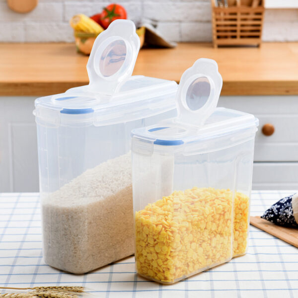 Original Airtight Cereal Container Locking Lid Watertight Bpa-Free Plastic Great Food Storage Keeper for Flour Sugar Dry Food