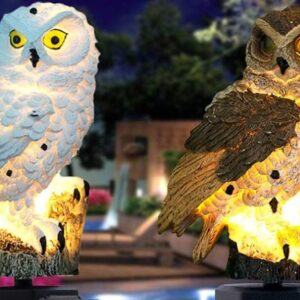 Solar Owl Garden Light Outdoor LED Lawn Lamp For Garden Decoration Waterproof Christmas Lights Outdoor Solar Lamp Post