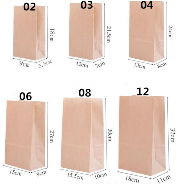 100 pcs Paper bags for Kraft refrigerator