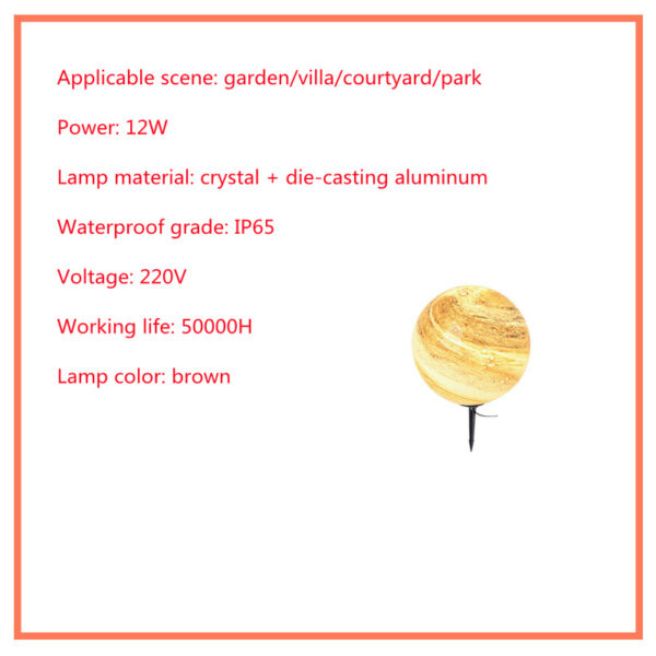 Solar Lawn Outdoor Waterproof Villa Garden Grass Earth Lamp