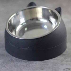 200mlStainless Steel Oblique Mouth Pet Cat Bowl