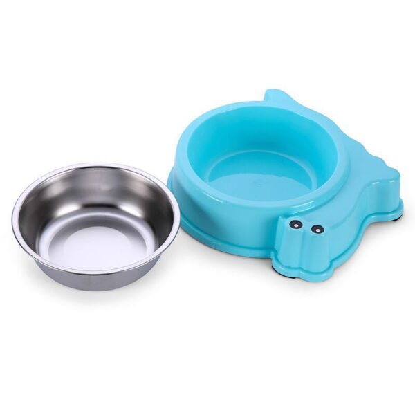 Cartoon snail Shaped Stainless Steel  Pet Bowl