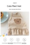 Pet Bear Lace Plaid Vest Dog