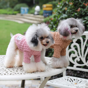 Acrylic High Elastic Pet Knitted Solid Color Sweater