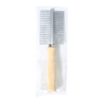 Double row comb with wooden handle